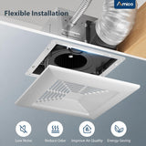 10 Inch Bathroom Exhaust Fan, 110 CFM, 0.9 Sones Low Noise Ventilation Fan, ETL & FCC Certified-6