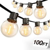 G40 Outdoor String Lights, LED Shatterproof Bulbs, Dimmable & Timable, 3 Lighting Modes - 14