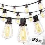 ST38 Outdoor String Lights, LED Shatterproof Bulbs, Suspended Standard Sockets, 3 Lighting Modes - 10