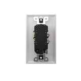 15A Duplex Tamper Resistant Decorator Outlet with Self-Grounding, Wall Plate & Screws, White-11