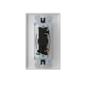 15A Single Pole Rocker Light Switch with Wall Plate & Screws- White-11