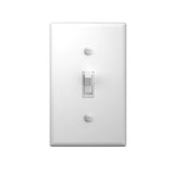 15A Single Pole Toggle Light Switch with Wall Plate & Screws - White-10
