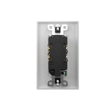 15A Tamper Resistant Decorator Outlet with Self-Grounding, Wall Plate & Screws - White-10
