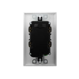 15A Weather Resistant GFCI Outlet with LED Indicator & Wall Plate - White-13