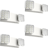 Two Head LED Emergency Light with Battery Backup, Adjustable Square Lighting for Business, AC 120/277V - 1