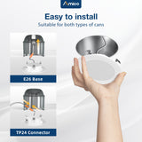 Amico Recessed Lighting, Flat LED Can Lights, 5CCT Selectable, 12W Eqv 120W, 1050LM Brightness, Retrofit Installation - ETL & FCC - 2