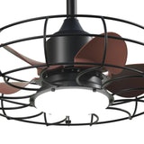 20 Inch Outdoor Ceiling Fan with Light for Patio, IP65 Waterproof Plug in Caged Hanging Fan, Remote Control, 3 CCT, 6 Speeds Reversible Outdoor Fan for Gazebo, Pergola, Porch-5