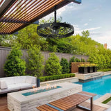 20 Inch Outdoor Ceiling Fan with Light for Patio, IP65 Waterproof Plug in Caged Hanging Fan, Remote Control, 3 CCT, 6 Speeds Reversible Outdoor Fan for Gazebo, Pergola, Porch-21