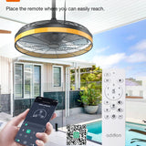 20 Inch Waterproof Outdoor Ceiling Fan with Light, Black Plug - in Hanging Gazebo Fan, 6 Speed 3CCT Dimmable DC Ceiling Fan with Remote & APP Control for Patio Porch Pergola Canopy - 5