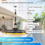 20 Inch Waterproof Outdoor Ceiling Fan with Light, Black Plug - in Hanging Gazebo Fan, 6 Speed 3CCT Dimmable DC Ceiling Fan with Remote & APP Control for Patio Porch Pergola Canopy - 9