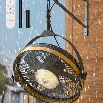 20 Inch Waterproof Outdoor Ceiling Fan with Light, Black Plug - in Hanging Gazebo Fan, 6 Speed 3CCT Dimmable DC Ceiling Fan with Remote & APP Control for Patio Porch Pergola Canopy - 2