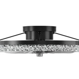 20'' Low Profile Flush Mount Ceiling Fan with Dimmable LED Light Remote Control 3000-6000K Fandelier-12
