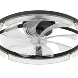 20'' Low Profile Flush Mount Ceiling Fan with Dimmable LED Light Remote Control 3000-6000K Fandelier-29