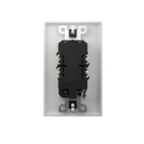 20A Tamper Resistant Decorator Outlet with Wall Plate & Screws - White-11