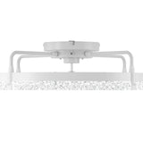 24" Low Profile Fandelier Ceiling Fan with Light & Remote, Flush Mount, Crystal Design, 3-CCT Dimmable, Modern LED Fan-19