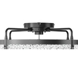24" Low Profile Fandelier Ceiling Fan with Light & Remote, Flush Mount, Crystal Design, 3-CCT Dimmable, Modern LED Fan-5