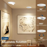 4 Inch Gimbal LED Recessed Lighting, 360° & 90° Adjustable Eyeball, Selectable CCT, 700 Lumens - 5