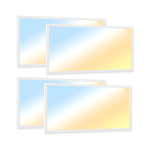 2x4 LED Flat Panel Light, 72W, 9000LM, 5CCT Dimmable Office Drop Ceiling Light, ETL/DLC-1