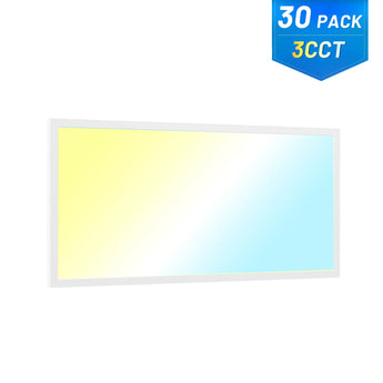 2x4 LED Panel Light, 30W/40W/50W, 6250LM, Selectable Wattage & 3CCT, 0-10V Dimmable, Drop Ceiling Light-18
