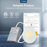 3 Inch Recessed LED Lighting, Slim Design, Selectable CCT, 500 Lumens - 3
