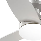 30" Low Profile Ceiling Fan with Light & Remote, Flush Mount, 3 - CCT Dimmable, Reversible & Noiseless, 4 Colors Available - 23