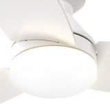 30" Low Profile Ceiling Fan with Light & Remote, Flush Mount, 3 - CCT Dimmable, Reversible & Noiseless, 4 Colors Available - 27