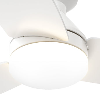 30" Low Profile Ceiling Fan with Light & Remote, Flush Mount, 3 - CCT Dimmable, Reversible & Noiseless, 4 Colors Available - 27