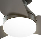 30" Low Profile Ceiling Fan with Light & Remote, Flush Mount, 3 - CCT Dimmable, Reversible & Noiseless, 4 Colors Available - 4