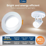 4 Inch Gimbal LED Recessed Lighting, 360° & 90° Adjustable Eyeball, Selectable CCT, 700 Lumens - 7