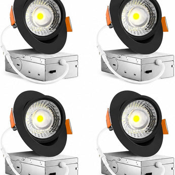 4 Inch Gimbal LED Recessed Lighting, 360° & 90° Adjustable Eyeball, Selectable CCT, 700 Lumens-19