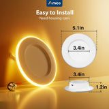 4 Inch LED Can Lights with Night Light, Retrofit Recessed Lighting Selectable 5CCT, 700LM Downlight, Dimmable, ETL & FCC-5
