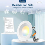 4 Inch LED Recessed Lighting, Dimmable, Retrofit Can Light with Baffle Trim, Selectable CCT, 650 Lumens - 8