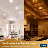 4 Inch Recessed LED Lighting With Night Light, Slim Design, Selectable CCT, 700 Lumens - 2