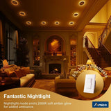 4 Inch Recessed LED Lighting With Night Light, Slim Design, Selectable CCT, 700 Lumens - 6
