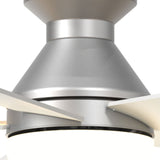 42" Low Profile Ceiling Fan with Light & Remote, Flush Mount, 3CCT Dimmable, Reversible, Quiet, DC Motor - 15