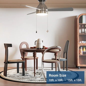 42" Low Profile Ceiling Fan with Light, Remote & Pull Chain, Flush Mount, 5CCT Dimmable, Reversible, Quiet - 13