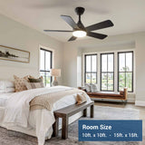 42" Sleek Ceiling Fan with Light, 3CCT Dimmable, Remote, Reversible, Quiet – Bedroom & Living Room - 2