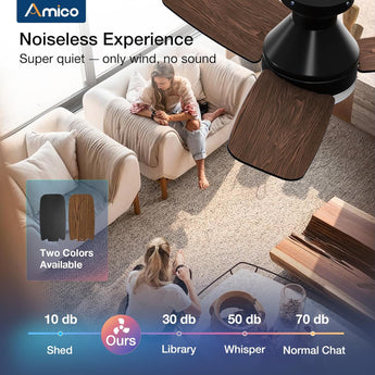 30" Low Profile Ceiling Fan with Light & Remote, Flush Mount, 3 - CCT Dimmable, Reversible & Noiseless, 4 Colors Available - 4