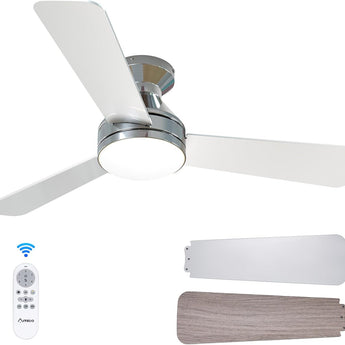 42" Low Profile Ceiling Fan with Light & Remote, Flush Mount, 3 - CCT Dimmable, Reversible & Noiseless, 4 Colors Available - 9