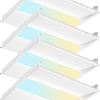 2x2 LED Troffer Panel Light, 4CCT, 20–40W Adjustable, 5200 Lumens, 0–10V Dimmable Flat Panel for Drop Ceiling, ETL & DLC - 1