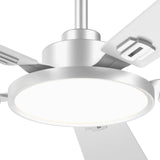 52" Black Ceiling Fan with Light & Remote, 3CCT Dimmable, Reversible, Quiet – Indoor/Outdoor - 17