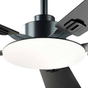 52" Black Ceiling Fan with Light & Remote, 3CCT Dimmable, Reversible, Quiet – Indoor/Outdoor - 4