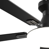 52" Flush Mount Ceiling Fan with Light, Remote, Low Profile, 3CCT Dimmable, Reversible, Quiet DC - 5