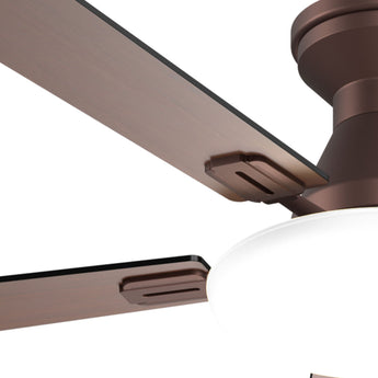 52" Flush Mount Ceiling Fan with Light, Remote, Low Profile, 3CCT Dimmable, Reversible, Quiet DC - 25