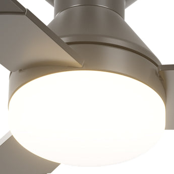 52" Low Profile Ceiling Fan with Light & Remote, Flush Mount, 3 - CCT Dimmable, Reversible & Noiseless,4 Colors Available - 25