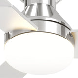 52" Low Profile Ceiling Fan with Light & Remote, Flush Mount, 3 - CCT Dimmable, Reversible & Noiseless,4 Colors Available - 18