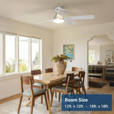 52" Low Profile Ceiling Fan with Light & Remote, Flush Mount, 3 - CCT Dimmable, Reversible & Noiseless,4 Colors Available - 7