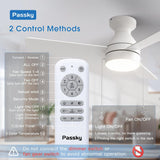 52" Low Profile Flush Mount Ceiling Fan with Light, Remote & Pull Chain, 5CCT Dimmable, Reversible, Quiet-7