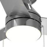 52" Low Profile Flush Mount Ceiling Fan with Light, Remote & Pull Chain, 5CCT Dimmable, Reversible, Quiet - 4