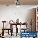 52" Low Profile Flush Mount Ceiling Fan with Light, Remote & Pull Chain, 5CCT Dimmable, Reversible, Quiet - 2